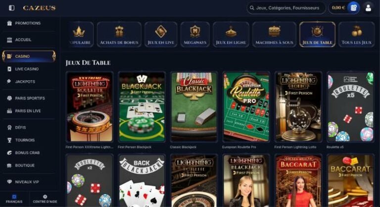 Discover the Thrills of Cazeus Casino in the UK Online Gaming Scene - overview